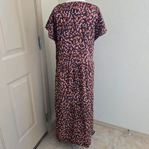 Johnny Was Calme Shirred Neck Tier Oversized Dress L 031039 cotton - Picture 5 of 6